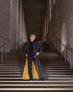 Mantel mit gelben Sternen Vorschau